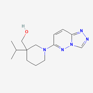 [3-Propan-2-yl-1-([1,2,4]triazolo[4,3-b]pyridazin-6-yl)piperidin-3-yl]methanol