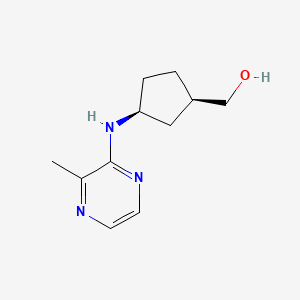 [(1R,3S)-3-[(3-methylpyrazin-2-yl)amino]cyclopentyl]methanol