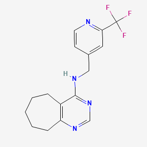 N-[[2-(trifluoromethyl)pyridin-4-yl]methyl]-6,7,8,9-tetrahydro-5H-cyclohepta[d]pyrimidin-4-amine