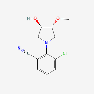 3-chloro-2-[(3R,4R)-3-hydroxy-4-methoxypyrrolidin-1-yl]benzonitrile