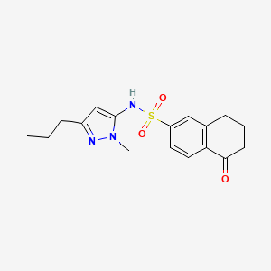 N-(2-methyl-5-propylpyrazol-3-yl)-5-oxo-7,8-dihydro-6H-naphthalene-2-sulfonamide