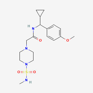 N-[cyclopropyl-(4-methoxyphenyl)methyl]-2-[4-(methylsulfamoyl)piperazin-1-yl]acetamide