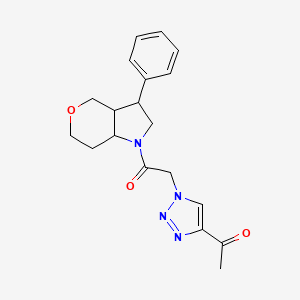 2-(4-acetyltriazol-1-yl)-1-(3-phenyl-3,3a,4,6,7,7a-hexahydro-2H-pyrano[4,3-b]pyrrol-1-yl)ethanone