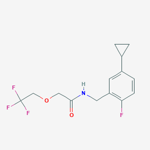 N-[(5-cyclopropyl-2-fluorophenyl)methyl]-2-(2,2,2-trifluoroethoxy)acetamide