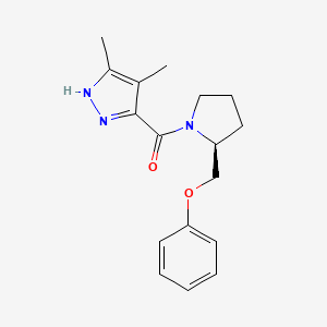 (4,5-dimethyl-1H-pyrazol-3-yl)-[(2S)-2-(phenoxymethyl)pyrrolidin-1-yl]methanone