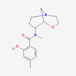 2-hydroxy-N,4-dimethyl-N-(4-oxa-1-azabicyclo[3.3.1]nonan-6-yl)benzamide