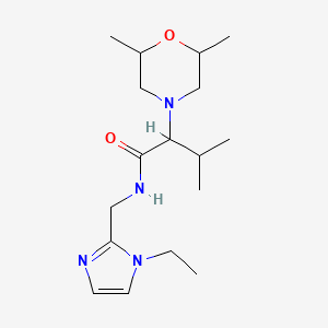 2-(2,6-dimethylmorpholin-4-yl)-N-[(1-ethylimidazol-2-yl)methyl]-3-methylbutanamide