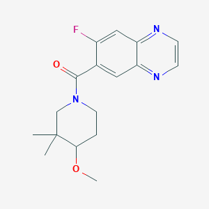 (7-Fluoroquinoxalin-6-yl)-(4-methoxy-3,3-dimethylpiperidin-1-yl)methanone