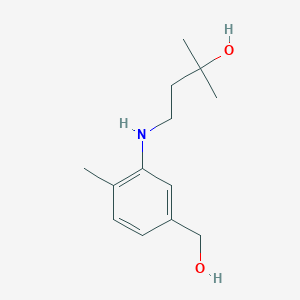 4-[5-(Hydroxymethyl)-2-methylanilino]-2-methylbutan-2-ol