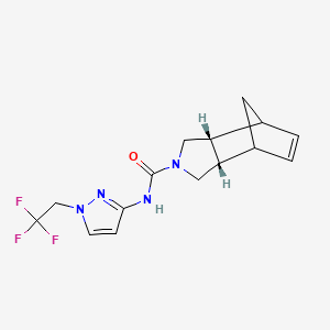 (2R,6S)-N-[1-(2,2,2-trifluoroethyl)pyrazol-3-yl]-4-azatricyclo[5.2.1.02,6]dec-8-ene-4-carboxamide