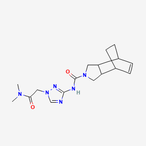 N-[1-[2-(dimethylamino)-2-oxoethyl]-1,2,4-triazol-3-yl]-4-azatricyclo[5.2.2.02,6]undec-8-ene-4-carboxamide