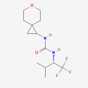 1-(6-oxaspiro[2.5]octan-2-yl)-3-[(2S)-1,1,1-trifluoro-3-methylbutan-2-yl]urea