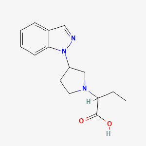 2-(3-Indazol-1-ylpyrrolidin-1-yl)butanoic acid