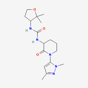 1-(2,2-Dimethyloxolan-3-yl)-3-[1-(2,5-dimethylpyrazol-3-yl)-2-oxopiperidin-3-yl]urea