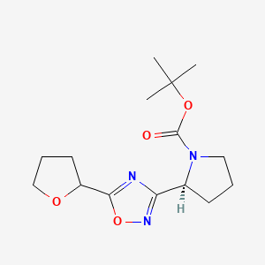 tert-butyl (2S)-2-[5-(oxolan-2-yl)-1,2,4-oxadiazol-3-yl]pyrrolidine-1-carboxylate