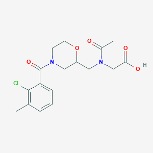 2-[Acetyl-[[4-(2-chloro-3-methylbenzoyl)morpholin-2-yl]methyl]amino]acetic acid