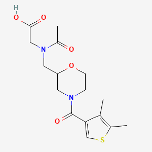 2-[Acetyl-[[4-(4,5-dimethylthiophene-3-carbonyl)morpholin-2-yl]methyl]amino]acetic acid