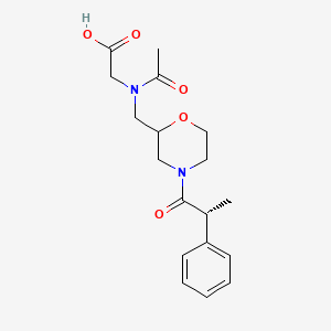 2-[acetyl-[[4-[(2R)-2-phenylpropanoyl]morpholin-2-yl]methyl]amino]acetic acid