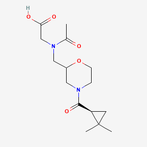 2-[acetyl-[[4-[(1S)-2,2-dimethylcyclopropanecarbonyl]morpholin-2-yl]methyl]amino]acetic acid