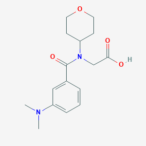 2-[[3-(Dimethylamino)benzoyl]-(oxan-4-yl)amino]acetic acid