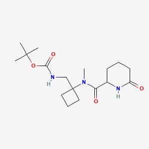 tert-butyl N-[[1-[methyl-(6-oxopiperidine-2-carbonyl)amino]cyclobutyl]methyl]carbamate