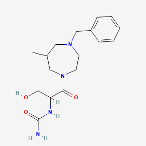 [1-(4-Benzyl-6-methyl-1,4-diazepan-1-yl)-3-hydroxy-1-oxopropan-2-yl]urea