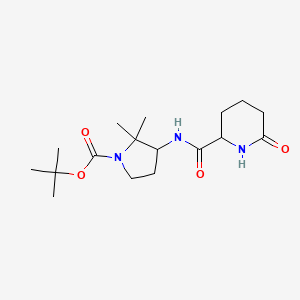 Tert-butyl 2,2-dimethyl-3-[(6-oxopiperidine-2-carbonyl)amino]pyrrolidine-1-carboxylate