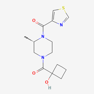 [(2S)-4-(1-hydroxycyclobutanecarbonyl)-2-methylpiperazin-1-yl]-(1,3-thiazol-4-yl)methanone