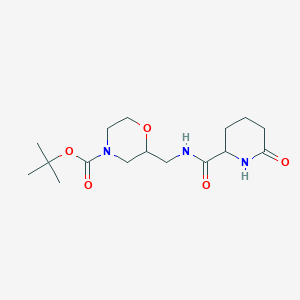 Tert-butyl 2-[[(6-oxopiperidine-2-carbonyl)amino]methyl]morpholine-4-carboxylate