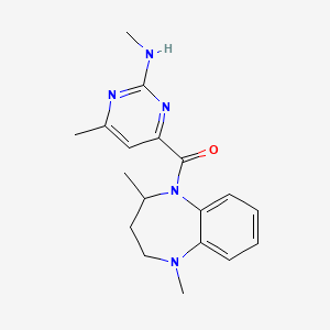 (1,4-dimethyl-3,4-dihydro-2H-1,5-benzodiazepin-5-yl)-[6-methyl-2-(methylamino)pyrimidin-4-yl]methanone