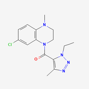 (7-Chloro-4-methyl-2,3-dihydroquinoxalin-1-yl)-(3-ethyl-5-methyltriazol-4-yl)methanone