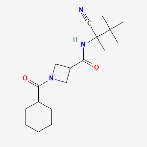 N-(2-cyano-3,3-dimethylbutan-2-yl)-1-(cyclohexanecarbonyl)azetidine-3-carboxamide