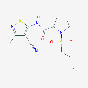 1-butylsulfonyl-N-(4-cyano-3-methyl-1,2-thiazol-5-yl)pyrrolidine-2-carboxamide