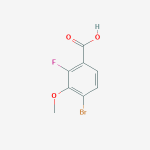 molecular formula C8H6BrFO3 B070435 4-Bromo-2-fluoro-3-methoxybenzoic acid CAS No. 194804-92-7