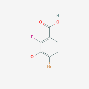 molecular formula C8H6BrFO3 B070435 Acide 4-bromo-2-fluoro-3-méthoxybenzoïque CAS No. 194804-92-7