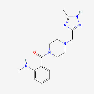 [2-(methylamino)phenyl]-[4-[(5-methyl-1H-1,2,4-triazol-3-yl)methyl]piperazin-1-yl]methanone