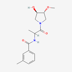 N-[1-[(3R,4R)-3-hydroxy-4-methoxypyrrolidin-1-yl]-1-oxopropan-2-yl]-3-methylbenzamide