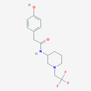 2-(4-hydroxyphenyl)-N-[1-(2,2,2-trifluoroethyl)piperidin-3-yl]acetamide