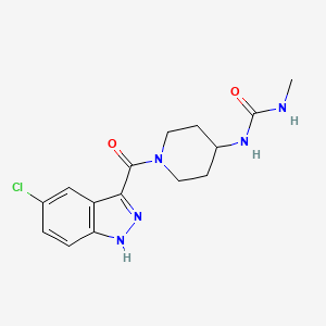 1-[1-(5-chloro-1H-indazole-3-carbonyl)piperidin-4-yl]-3-methylurea