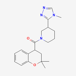 (2,2-Dimethyl-3,4-dihydrochromen-4-yl)-[3-(4-methyl-1,2,4-triazol-3-yl)piperidin-1-yl]methanone