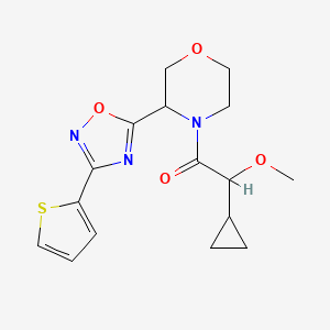 2-Cyclopropyl-2-methoxy-1-[3-(3-thiophen-2-yl-1,2,4-oxadiazol-5-yl)morpholin-4-yl]ethanone