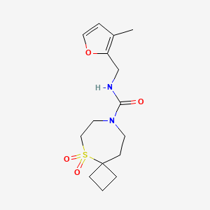 N-[(3-methylfuran-2-yl)methyl]-5,5-dioxo-5lambda6-thia-8-azaspiro[3.6]decane-8-carboxamide