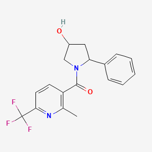 (4-Hydroxy-2-phenylpyrrolidin-1-yl)-[2-methyl-6-(trifluoromethyl)pyridin-3-yl]methanone