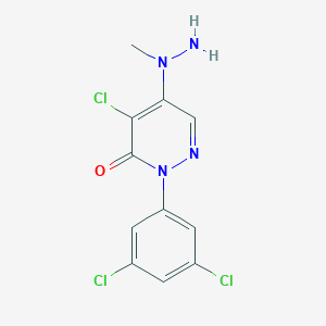 molecular formula C11H9Cl3N4O B070436 4-Chloro-2-(3,5-dichlorophenyl)-5-(1-methylhydrazino)-2,3-dihydropyridazin-3-one CAS No. 175135-84-9