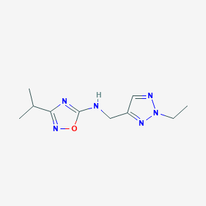 N-[(2-ethyltriazol-4-yl)methyl]-3-propan-2-yl-1,2,4-oxadiazol-5-amine