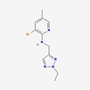 3-bromo-N-[(2-ethyltriazol-4-yl)methyl]-5-methylpyridin-2-amine