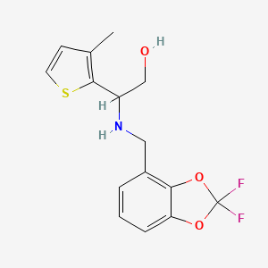 2-[(2,2-Difluoro-1,3-benzodioxol-4-yl)methylamino]-2-(3-methylthiophen-2-yl)ethanol