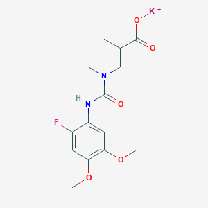 molecular formula C14H18FKN2O5 B7043778 Potassium;3-[(2-fluoro-4,5-dimethoxyphenyl)carbamoyl-methylamino]-2-methylpropanoate 