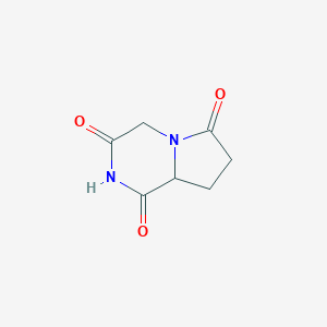 molecular formula C7H8N2O3 B070440 Dihydropyrrolo[1,2-a]pyrazine-1,3,6(2H,4H,7H)-trione CAS No. 185757-19-1