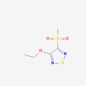 molecular formula C5H8N2O3S2 B070446 3-Ethoxy-4-(methylsulfonyl)-1,2,5-thiadiazole CAS No. 178368-42-8